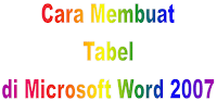 Cara membuat table