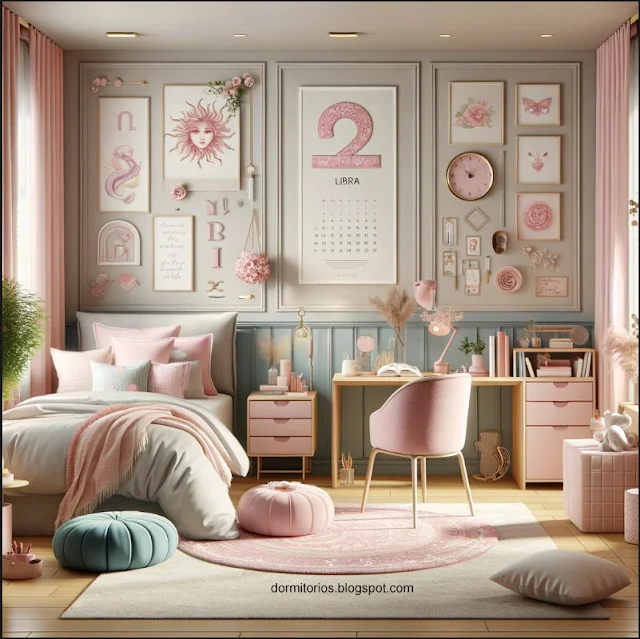 DECORACION DE DORMITORIO SIGNO LIBRA