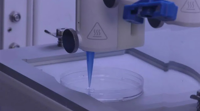 La bioimpresora 3-D utilizada en el estudio para crear estructuras similares a folículos pilosos