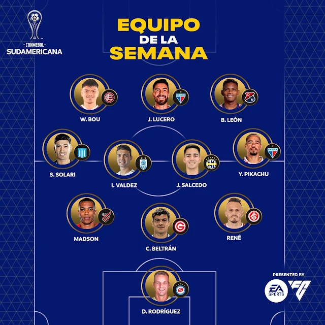 El Equipo Ideal de la Fecha 3 de La Copa Sudamericana 2024
