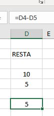 como restar celdas en excel