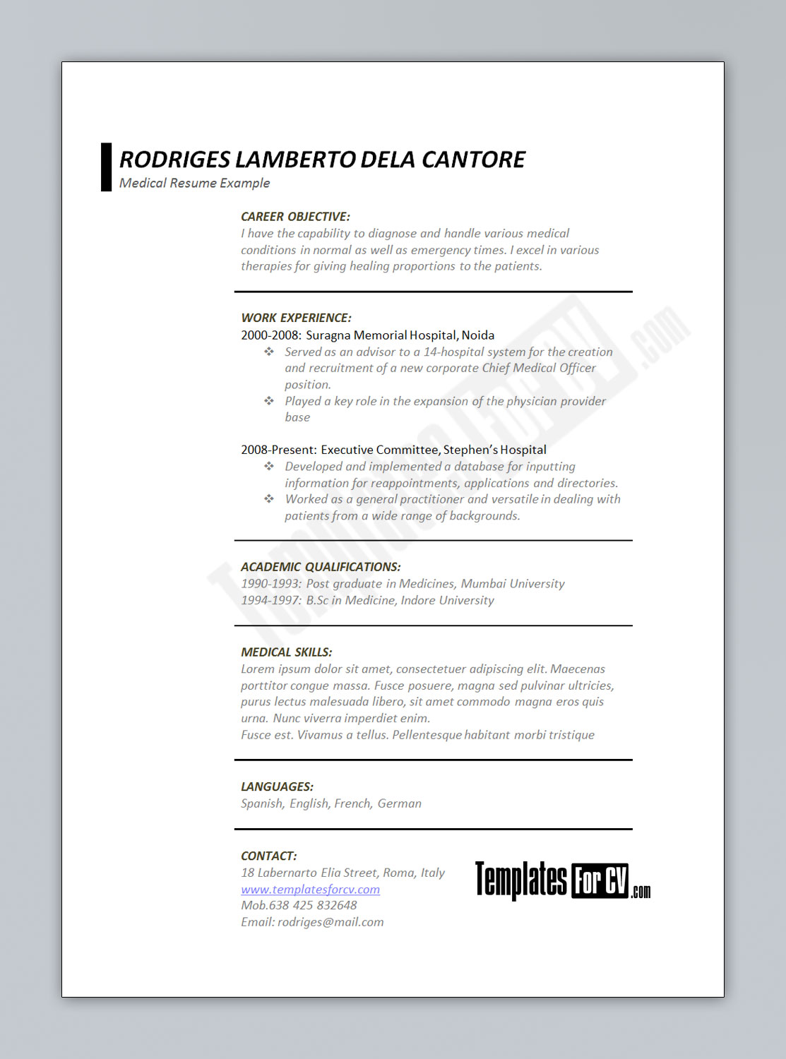 Free_medical_resume_template