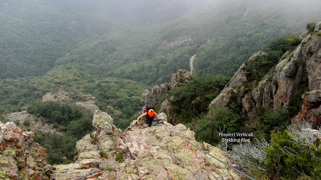 Un tratto di salita della Ferrata degli Artisti