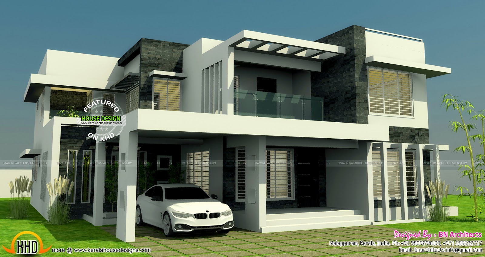 All in one House elevation floor plan and interiors 