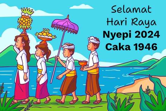 kata ucapan selamat hari raya nyepi 2024 caka 1946 dengan gambar