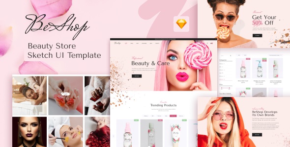 Best Beauty Store Sketch UI Template