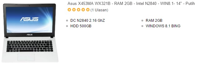 Harga Laptop Asus 14 Inch Murah Terbaru 2018