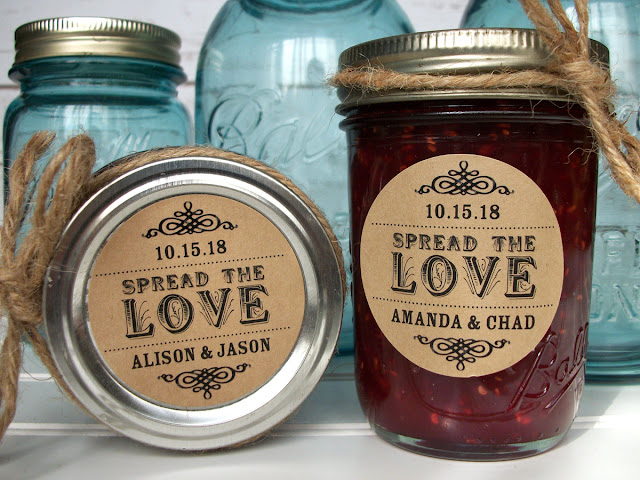 Kraft Spread the Love wedding canning labels