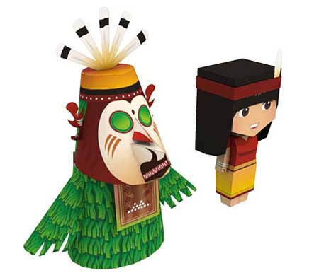 Hudoq Dancers Papercraft