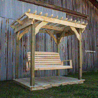 Swing in pergola