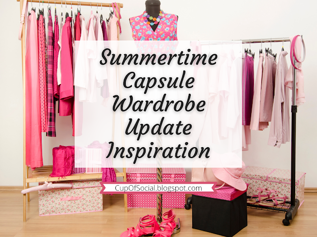 Summertime Capsule Wardrobe Update Inspiration - It is officially that time of year - time to put away the dark and heavy clothes from the cooler months and pull out lighter, brighter fabrics.