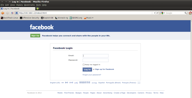 Hack Facebook Account and Gmail Account Using Backtrack 5 (98% Success)