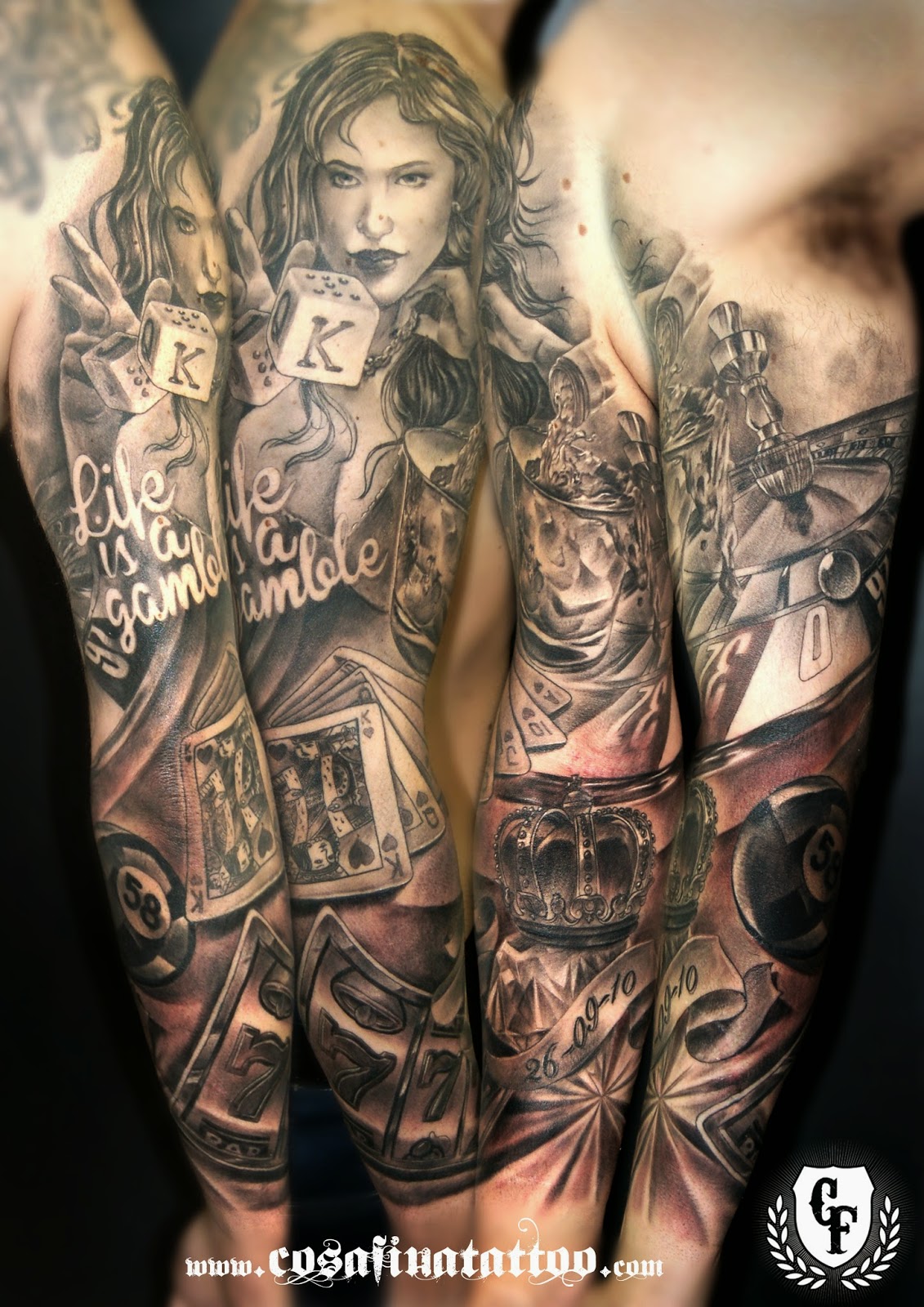 CosaFina tattoo Carlos Art Studio: tatuaje brazo chica 