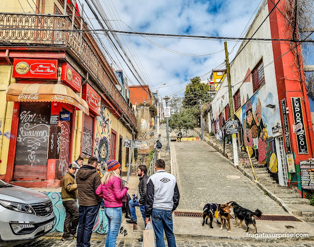 Cerro Alegre em Valparaíso no Chile