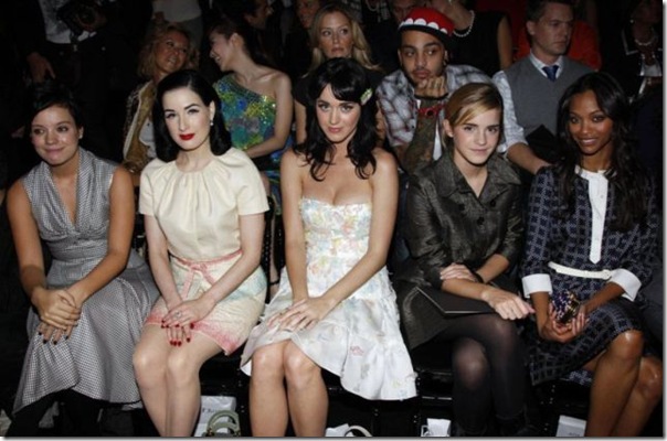 Lilly Allen, Dita Von Teese, Katy Perry, Ema Watson e Tyra Banks