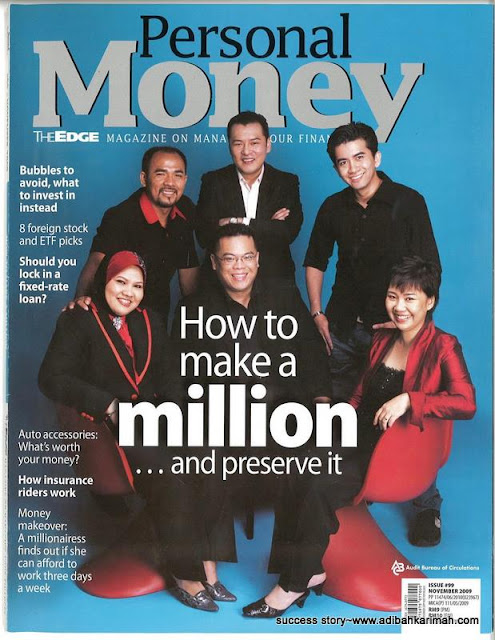 jutawan ikon MLM CDM Siti Rohana dan CDM Azlan dalam bisnes premium beautiful bersama jutawan internet irfan khairi dalam majalah personal money