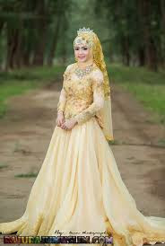 kebaya pengantin muslimah elegan