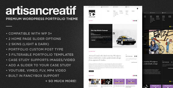 Artisan Creatif Wordpress Theme Free Download by ThemeForest.