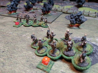 The riflemen and bombers move to attack