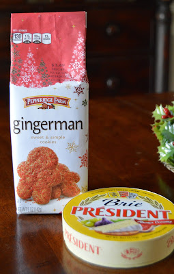 #Christmastraditions Pepperidge Farm Gingerman cookies with brie cheese