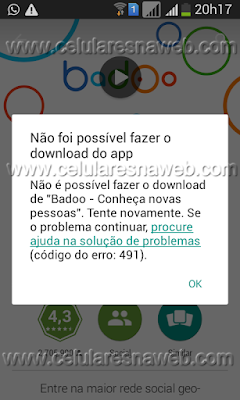 erro 491 google play