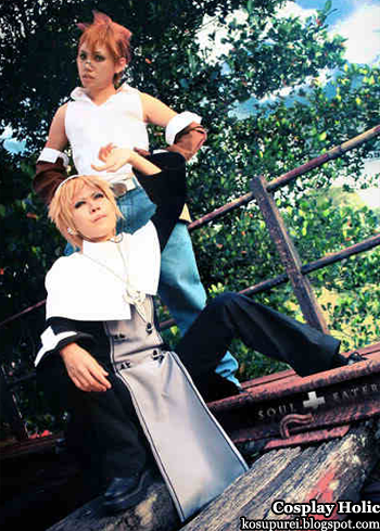 soul eater cosplay - justin law and giriko