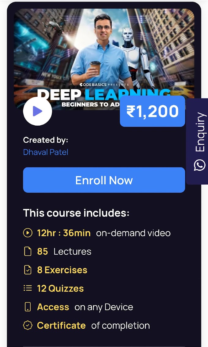Codebasics - Deep Learning Beginner To Advance Course