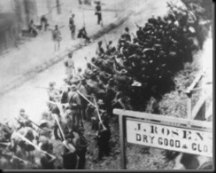 Confederate troops march through the streets of Frederick, Maryland, September 1862