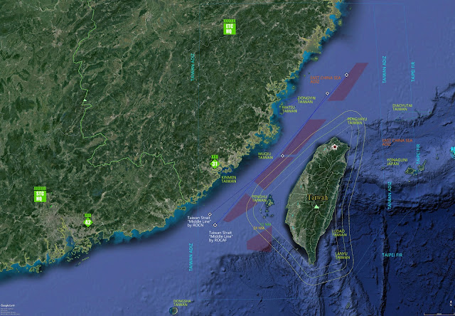 Taiwan strait, China, Taiwan, 