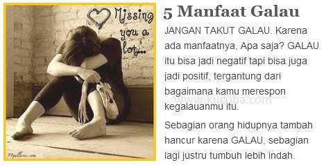 5 Manfaat Positif Galau