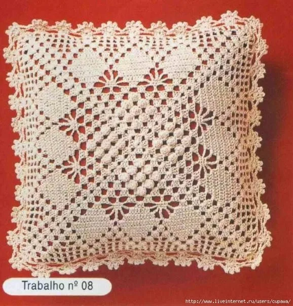 Cojin cuadrado crochet