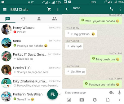 BBM Whatsapp chat