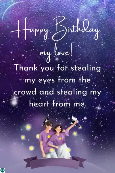thank you happy birthday my love wishes images