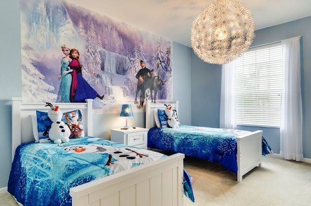 Kamar Tidur Anak Perempuan Minimalis Warna Biru