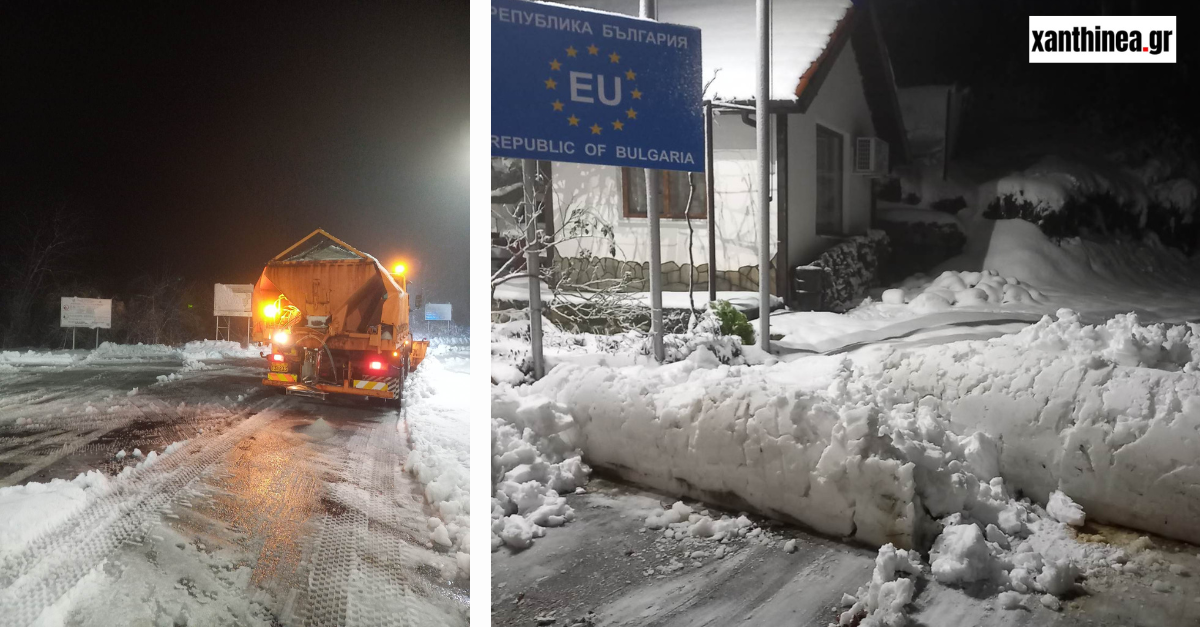 Χιόνια στην ορεινή Ξάνθη – Επί ποδός όλη νύχτα οι υπάλληλοι [ΦΩΤΟ]