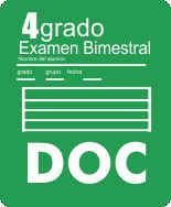 Examen Bloque I Cuarto grado Ciclo Escolar 2015-2016