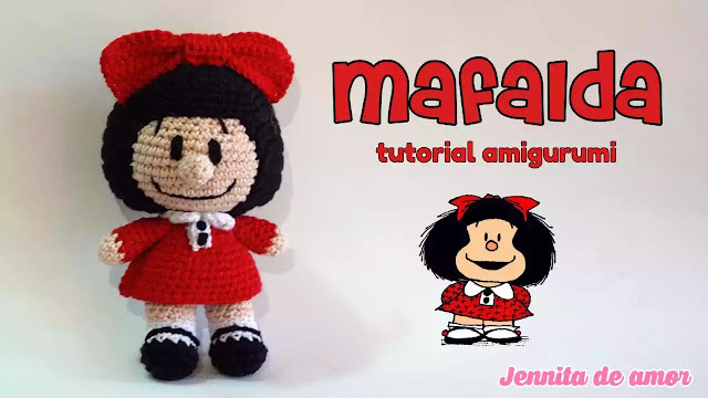 APRENDE DESDE CERO GRATIS Amigurumi de Mafalda a Crochet