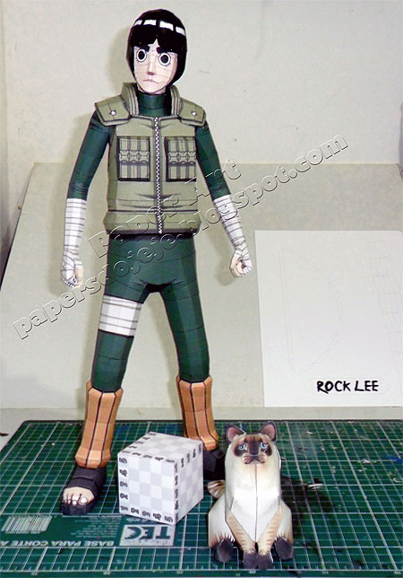 Naruto Rock Lee Paper Model v2