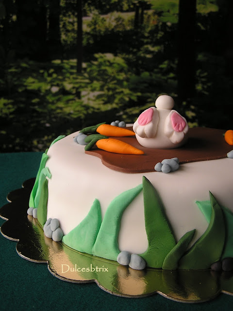 Tarta conejito de fondant