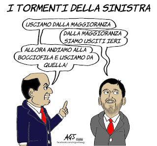 sinistra, mdp, bersani, speranza, maggioranza, politica, vignetta, satira