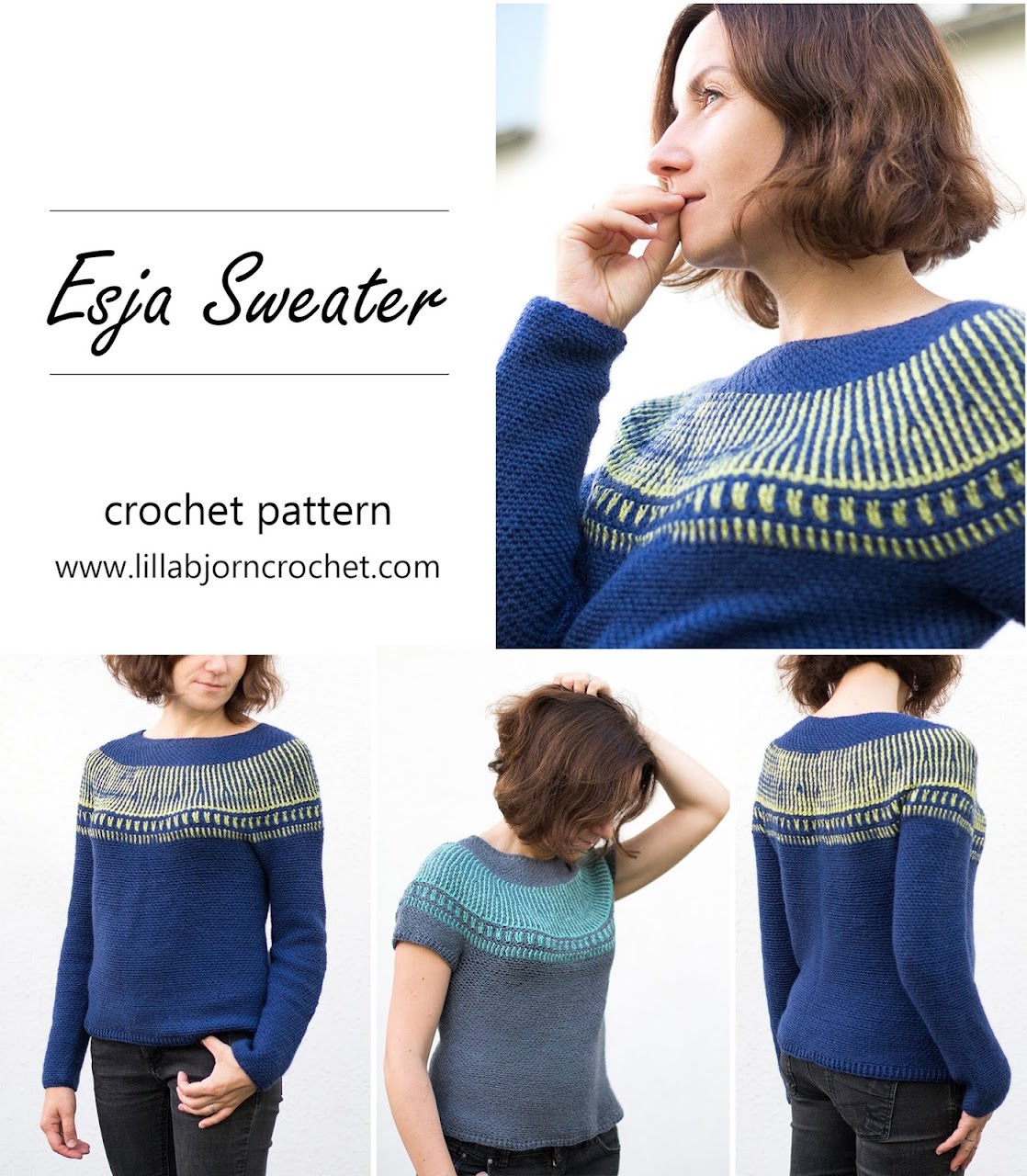 Esja Sweater crochet pattern by www.lillabjorncrochet.com