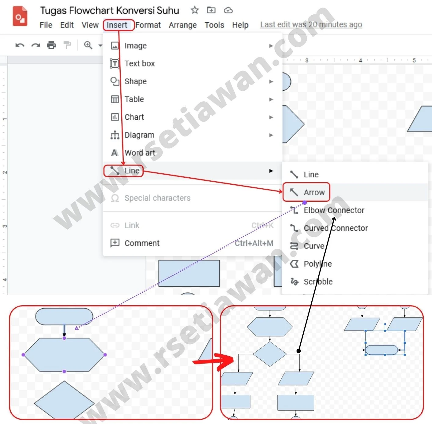 Cara membuat flowchart di google draw online