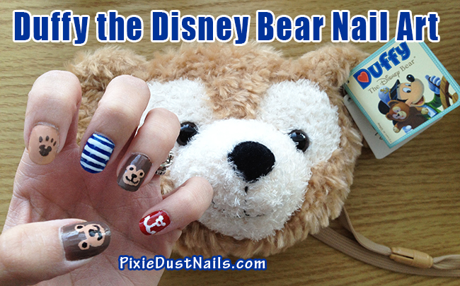 Duffy the Disney Bear Nail Art - perfect for a Disney Cruise!