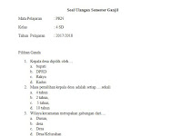 Download Soal Ulangan PKN Kelas 4 Semester 1