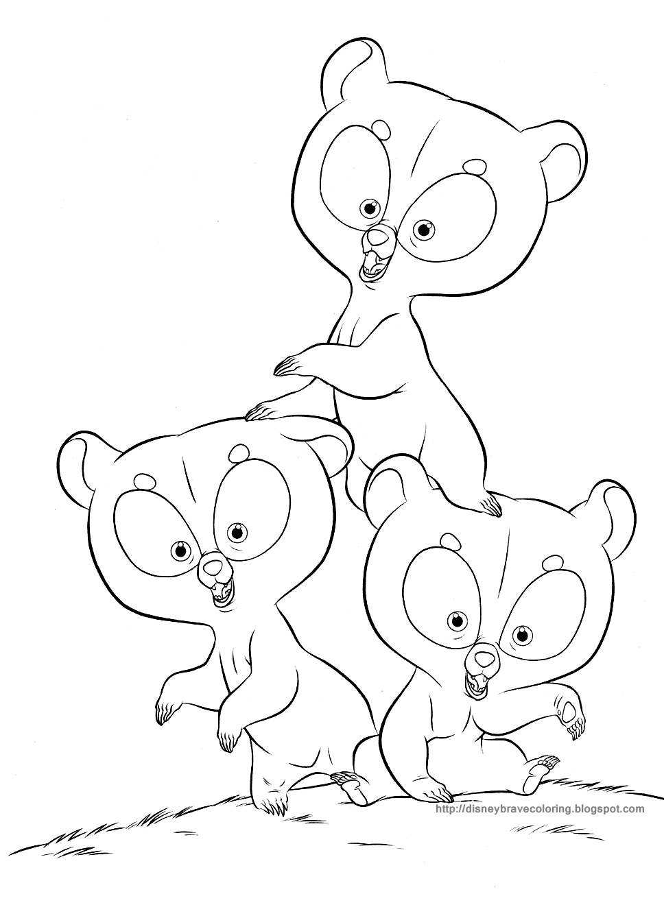HAMISH HUBERT AND HARRIS COLORING PAGE TRIPLETS BRAVE