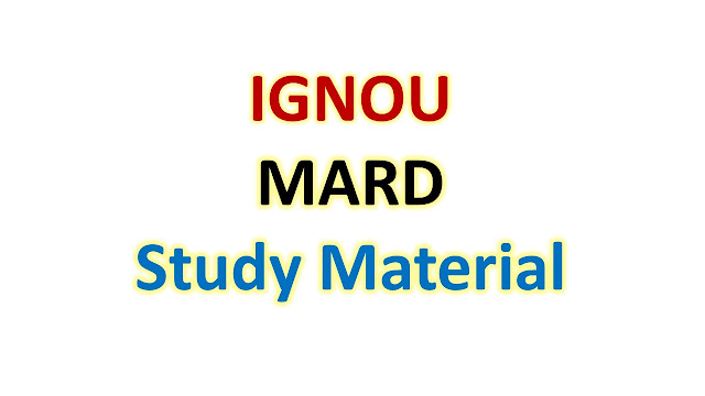 IGNOU MARD Study Material