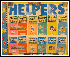 photo of: Kindergarten Helper Chart with Name Cards 