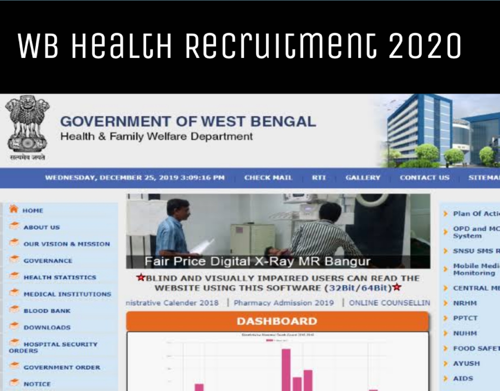 WB Health Recruitment 2020 : Apply for 23 post of Lab Technician, Deo and other.