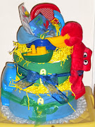 Beach Fun Diaper Cake Diaper Cake filled with los of fun (beach fun diaper cake )