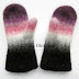 Third pair of felted mittens finished + knitting description